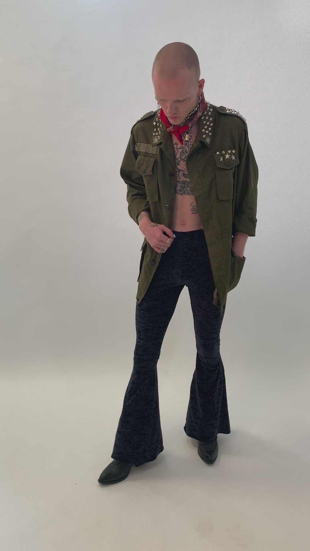 Studded Eagle Army Jacket (Unisex)