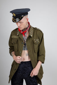 Studded Eagle Army Jacket (Unisex)