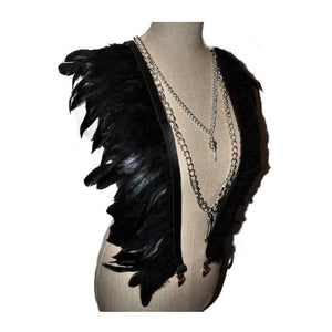 KISS OF DEATH Black Feathered Harness