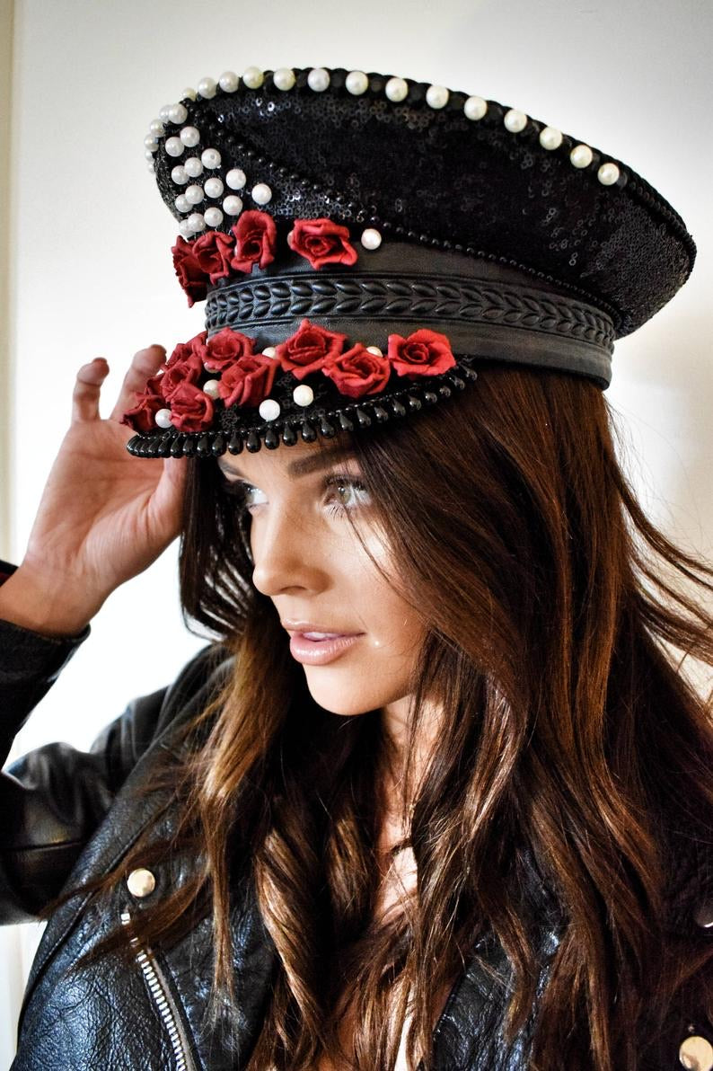 BLACK VALENTINE Captains Hat